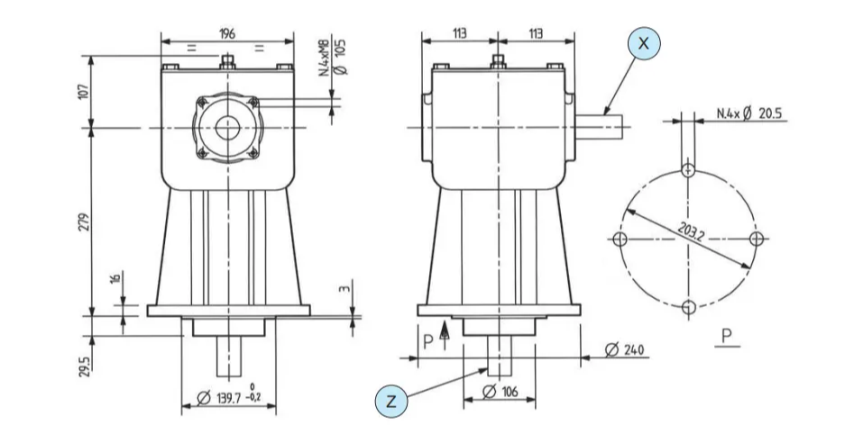 Comer LF-139A Rotary Mower Gearbox