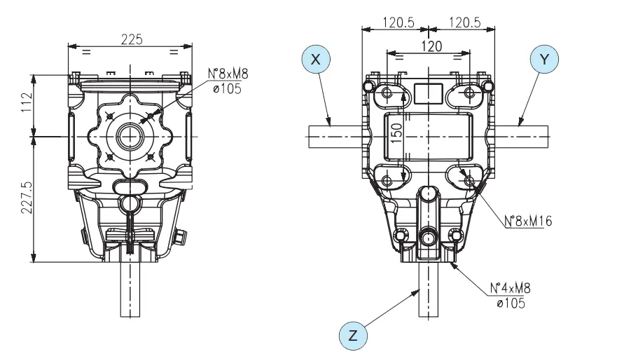 T-290HD Round Baler Gearbox