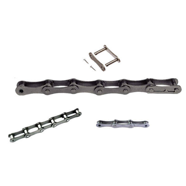 Double pitch transmission chains